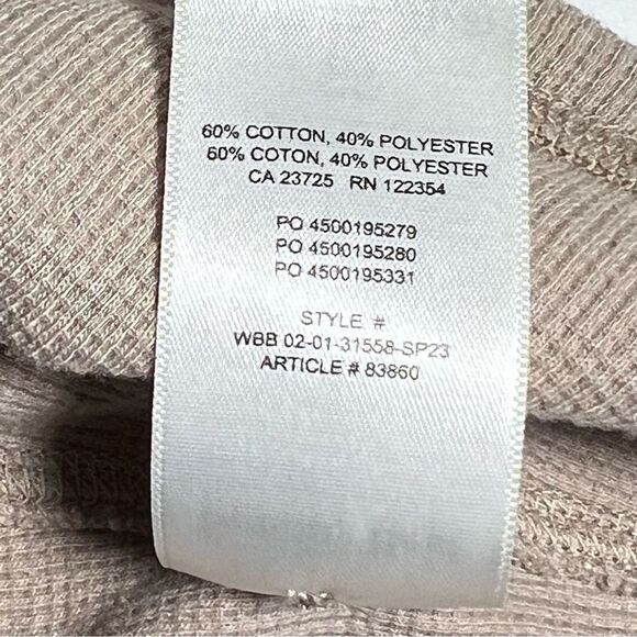 Aritzia Sunday Best Y2K Cropped Henley Baby Top Size SMALL Ethical Minimalist - Picture 7 of 10